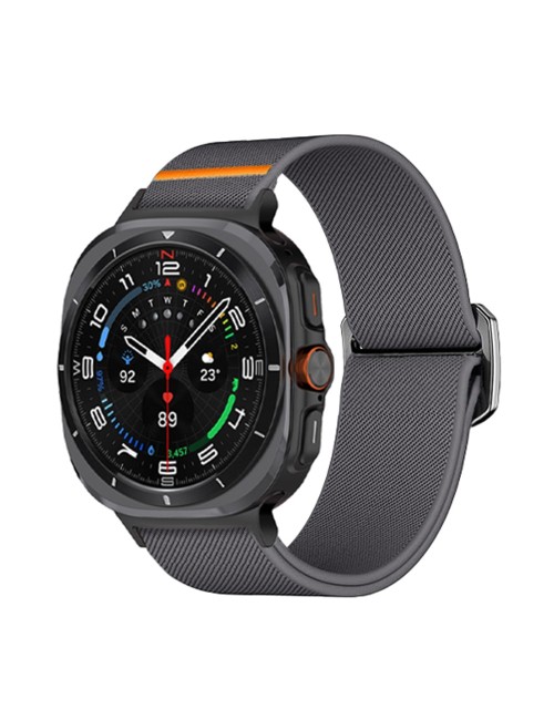 Λουράκι KALEBOL για Samsung Galaxy Watch Ultra 47mm Elastic Band with Bull Head Buckle - Dark Grey