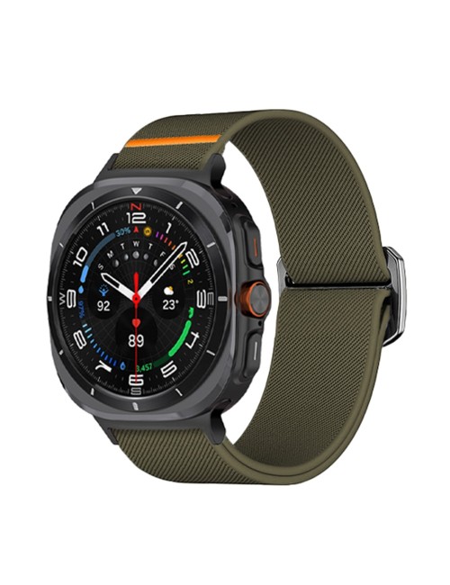 Λουράκι KALEBOL για Samsung Galaxy Watch Ultra 47mm Elastic Band with Bull Head Buckle - Army Green