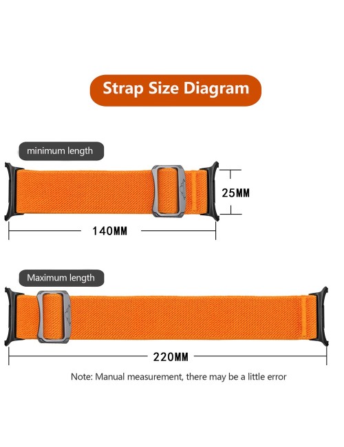 Λουράκι KALEBOL για Samsung Galaxy Watch Ultra 47mm Elastic Band with Bull Head Buckle - Orange