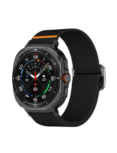 Λουράκι KALEBOL για Samsung Galaxy Watch Ultra 47mm Elastic Band with Bull Head Buckle - Black