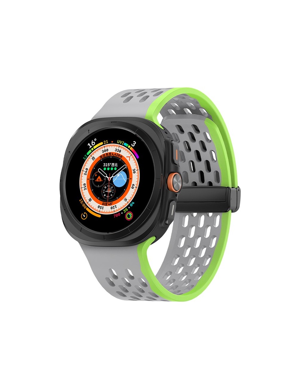 Λουράκι KALEBOL για Samsung Galaxy Watch Ultra 47mm Magnetic Replacement Strap - Grey+Green