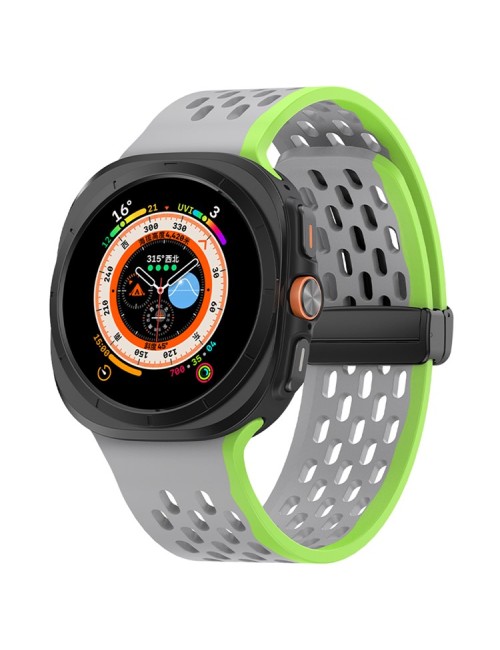 Λουράκι KALEBOL για Samsung Galaxy Watch Ultra 47mm Magnetic Replacement Strap - Grey+Green