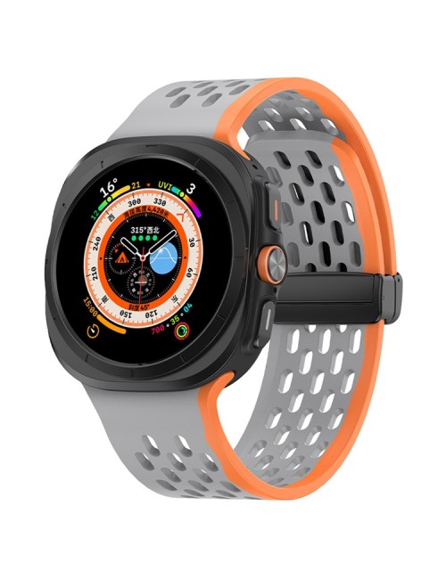 Λουράκι KALEBOL για Samsung Galaxy Watch Ultra 47mm Magnetic Replacement Strap - Grey+Orange