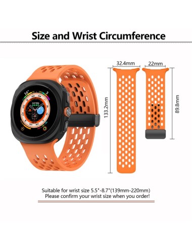 Λουράκι KALEBOL για Samsung Galaxy Watch Ultra 47mm Magnetic Replacement Strap - Orange | Λουράκια