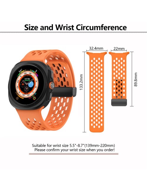 Λουράκι KALEBOL για Samsung Galaxy Watch Ultra 47mm Magnetic Replacement Strap - Orange