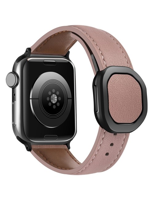 Λουράκι KALEBOL για Apple Watch 10 46mm / Ultra 2 / Ultra 49mm / 9 8 7 45mm Genuine Cow Leather - Pink