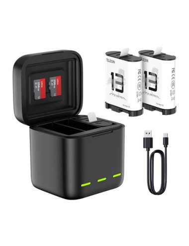 Φορτιστής μπαταρίας τριών καναλιών για GoPro Hero 13 Black Telesin (S0-BCG-10-TGP)