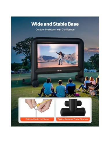 Φουσκωτή Οθόνη Κινηματογράφου VEVOR QC-ZJ-16FTD 16:9 (113" x 61") με Τσάντα Μεταφοράς | Αξεσουάρ Projectors