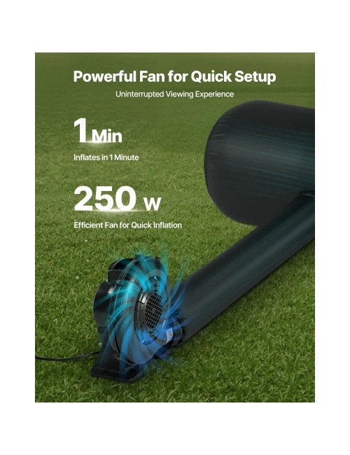 Φουσκωτή Οθόνη Κινηματογράφου VEVOR QC-ZJ-16FTD 16:9 (113" x 61") με Τσάντα Μεταφοράς