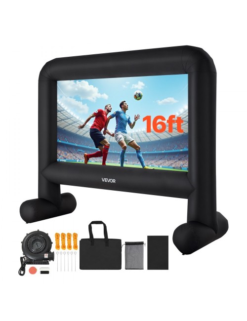 Φουσκωτή Οθόνη Κινηματογράφου VEVOR QC-ZJ-16FTD 16:9 (113" x 61") με Τσάντα Μεταφοράς