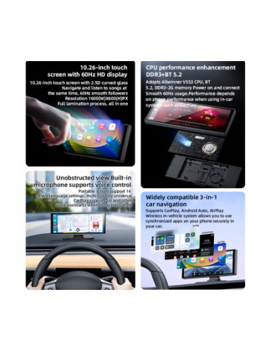 Yesido KM19 Car Navigation 10.26inch Black | Car Accessories