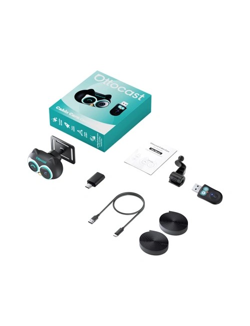 Ottocast Cabin Care Ασύρματος προσαρμογέας αυτοκινήτου CarPlay με κάμερα