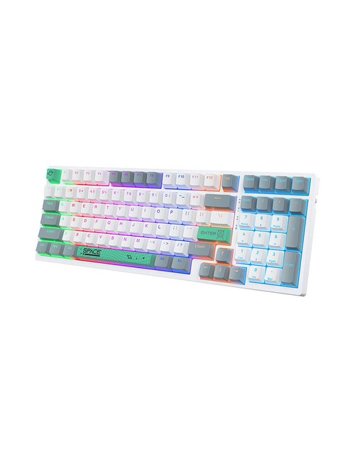 ONIKUMA G38 98 Keys USB Wired Mechanical Keyboard White (QWERTY)