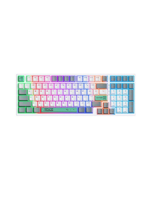 ONIKUMA G38 98 Keys USB Wired Mechanical Keyboard White (QWERTY)