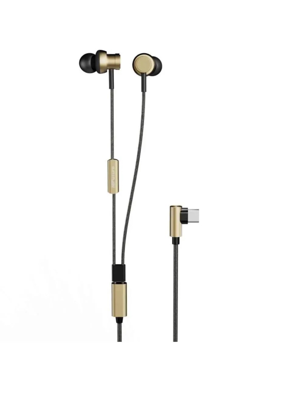 HiFuture Hi5 In-ear Handsfree Ακουστικά με Βύσμα USB-C Χρυσό