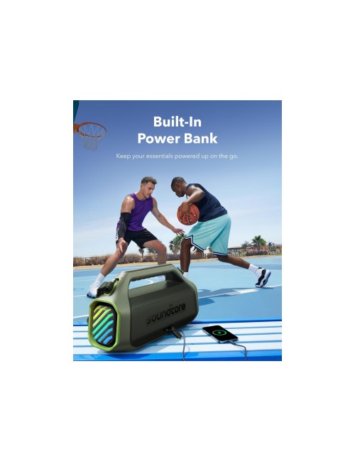 Anker SoundCore Boom 2 Plus Bluetooth Speaker 140W RGB Waterproof Green (A3134061)