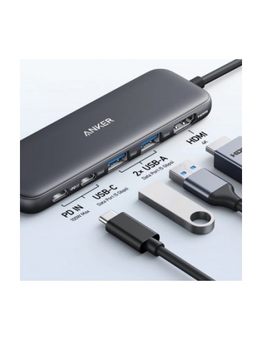 Anker 332 USB-C Hub  2 x USB-A - 2 x USB-C - 1 x HDMI, Grey A8355H11 | Αντάπτορες/Μετατροπείς