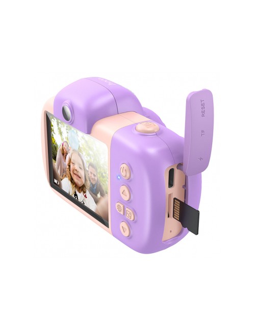 Hoco DV201 Digital Camera for Kids, 1080P, 2MP, Pink