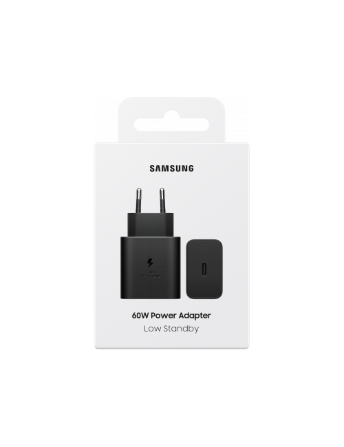 Samsung, 60W Wall Charger , 3A, 1 x USB-C, Black (EP-T6010NBEGWW)