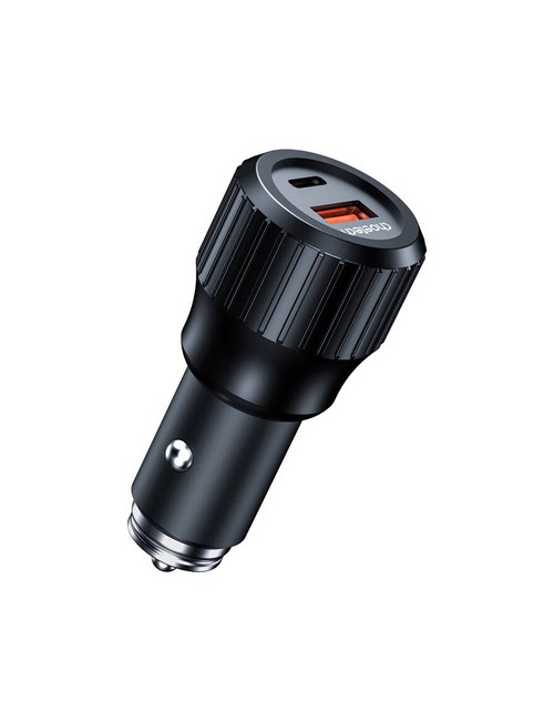 Choetech 63W Dual USB-C 45w+ USB-A 18w γρήγορος φορτιστής αυτοκινήτου (μαύρο)