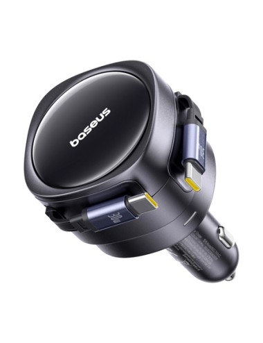 Baseus Enjoyment Max φορτιστής αυτοκινήτου με καλώδια USB-C+USB-C 60W Μαύρο | Φορτιστές Αυτοκινήτου