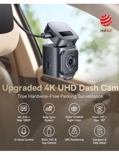 Baseus PrimeTrip VD1 Dash Camera 3K 1.54inch  Black (C10669000123-00 | Dash Camera