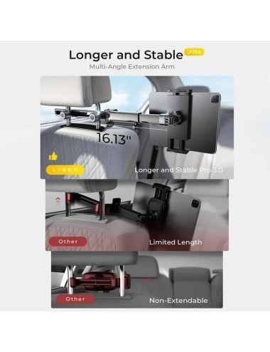 Lisen Βάση Κινητού Αυτοκινήτου 4.7inch - 12.9inch, Black (YL0423090004) | Βάσεις