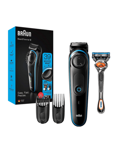 Braun BT3240 Σετ Επαναφορτιζόμενης Κουρευτικής Μηχανής Black/Blue | Κουρευτικές Μηχανές