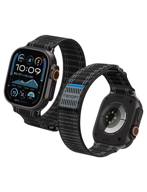 Spigen Fabric Band (hook-and-loop) - Apple Watch 49mm/46mm/45mm-black