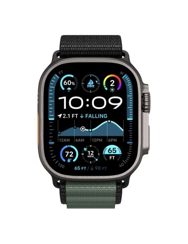Spigen Fabric Band (hook-and-loop) - Apple Watch 49mm/46mm/45mm-black green