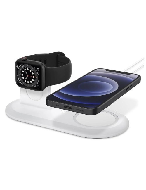Spigen MagSafe Charger & Apple Watch stand 2in1 MagSafe Duo, white