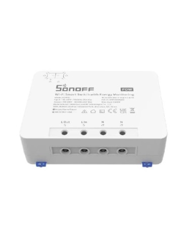 Sonoff POWR3 Έξυπνος Ενδιάμεσος Διακόπτης WiFi με Παρακολούθηση Ενέργειας (25A/5500W) (Λευκό) | Ενδιάμεσοι Διακόπτες