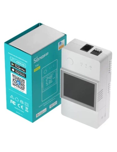 Sonoff THR320D TH Elite Έξυπνος Διακόπτης Παρακολούθησης Θερμοκρασίας και Υγρασίας WiFi (Λευκό)