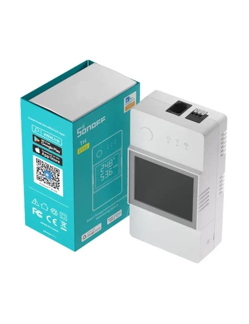 Sonoff THR320D TH Elite Έξυπνος Διακόπτης Παρακολούθησης Θερμοκρασίας και Υγρασίας WiFi (Λευκό)