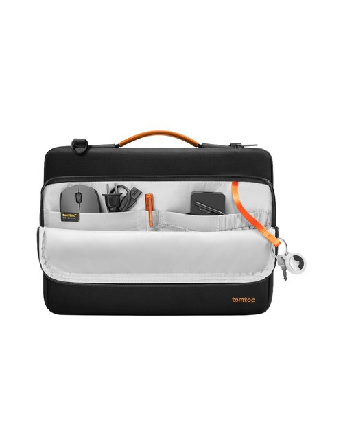 Τσάντα ώμου για φορητό υπολογιστή TOMTOC Defender-A40 16" (μαύρη)