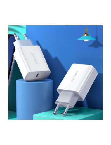 Ugreen CD137 Wall Charger , 18W, 3A, 1 x USB-C, White | Φορτιστές Σπιτιού