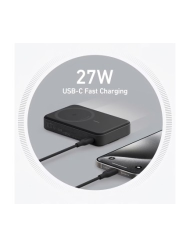 Anker MagGo 10000mAh Powerbank 27W, PD + FQI - Black (A1654G11) | Power Bank