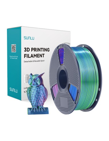 Sunlu PLA+ Silk Νήμα σε τρία χρώματα (μπλε-πράσινο-μοβ) | 3D Printer Filament