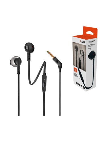 JBL Tune 205 Earbuds Handsfree με Βύσμα 3.5mm Μαύρο