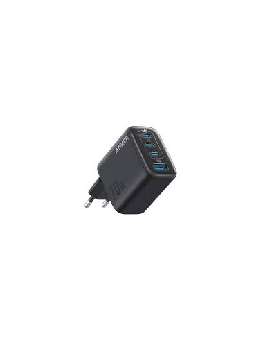 Anker Zolo Wall Charger 70W, 1 x USB-A - 3 x USB-C - Black (A121CG11)
