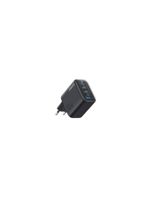 Anker Zolo Wall Charger 70W, 1 x USB-A - 3 x USB-C - Black (A121CG11)