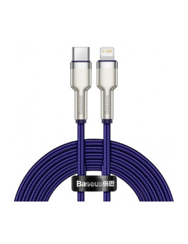 Baseus USB-C to Lightning Cable Cafule Metal Series, 20W, 2.4A, 2m, Purple CATLJK-B05