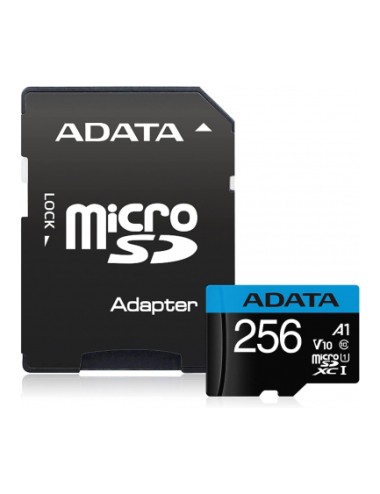 Adata Premier with Adapter microSDXC Memory Card  256Gb, Class 10 / UHS-1 U1 AUSDX256GUICL10A1-RA1