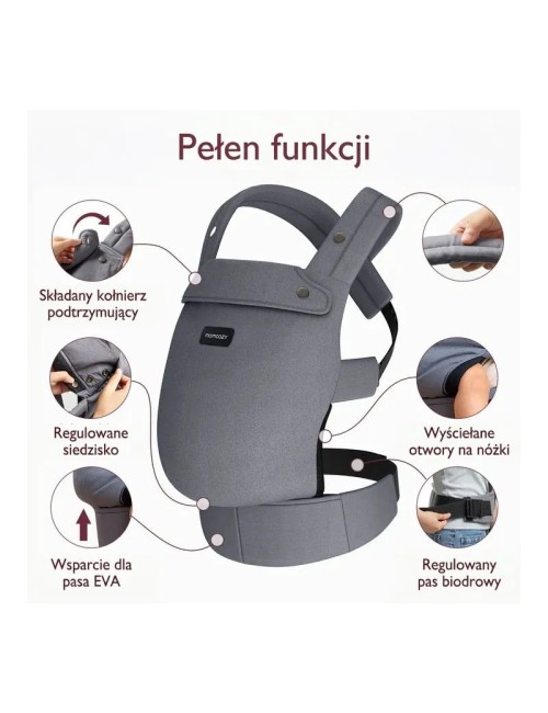 Momcozy BC001Baby and child carrier Grey colour (BC001-GR12NB-A)