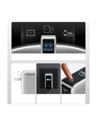 UGREEN X773 (65620B) Wall Charger 100W 1 x USB-A - 4 x USB-C - Grey | Φορτιστές Σπιτιού