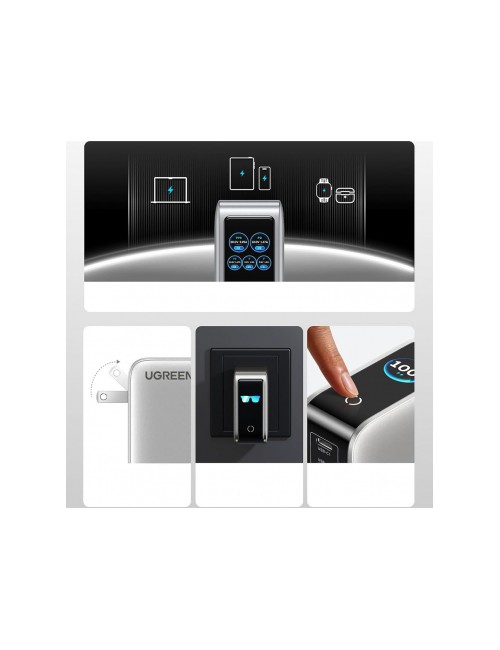 UGREEN X773 (65620B) Wall Charger 100W 1 x USB-A - 4 x USB-C - Grey