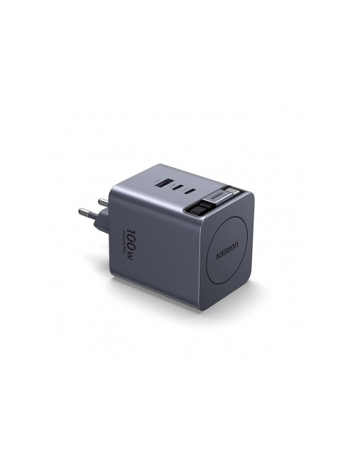 UGREEN X616 (65828) Wall Charger 100W, 5A, 1 x USB-A - 3 x USB-C, with USB-C Cable, Grey