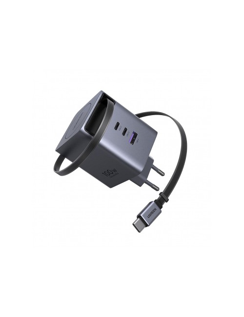 UGREEN X616 (65828) Wall Charger 100W, 5A, 1 x USB-A - 3 x USB-C, with USB-C Cable, Grey
