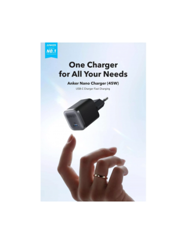 Anker Nano, 45 Wall Charger  3A, 1 x USB-C, Black (A2692L11) | Φορτιστές Σπιτιού