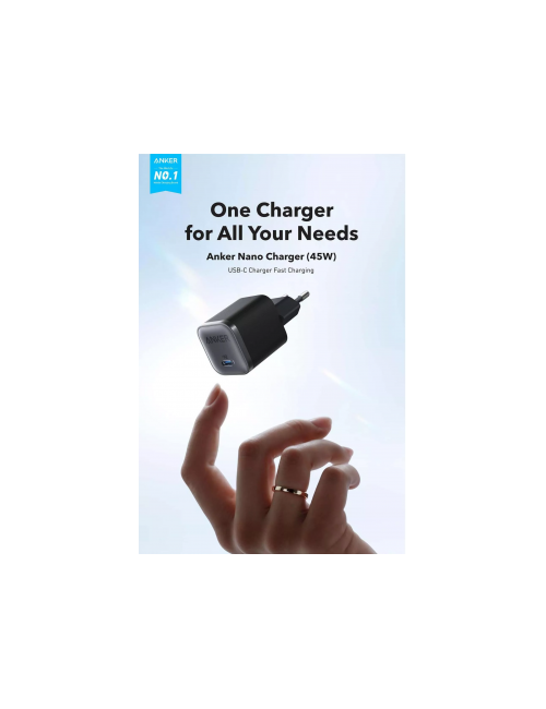 Anker Nano, 45 Wall Charger  3A, 1 x USB-C, Black (A2692L11)